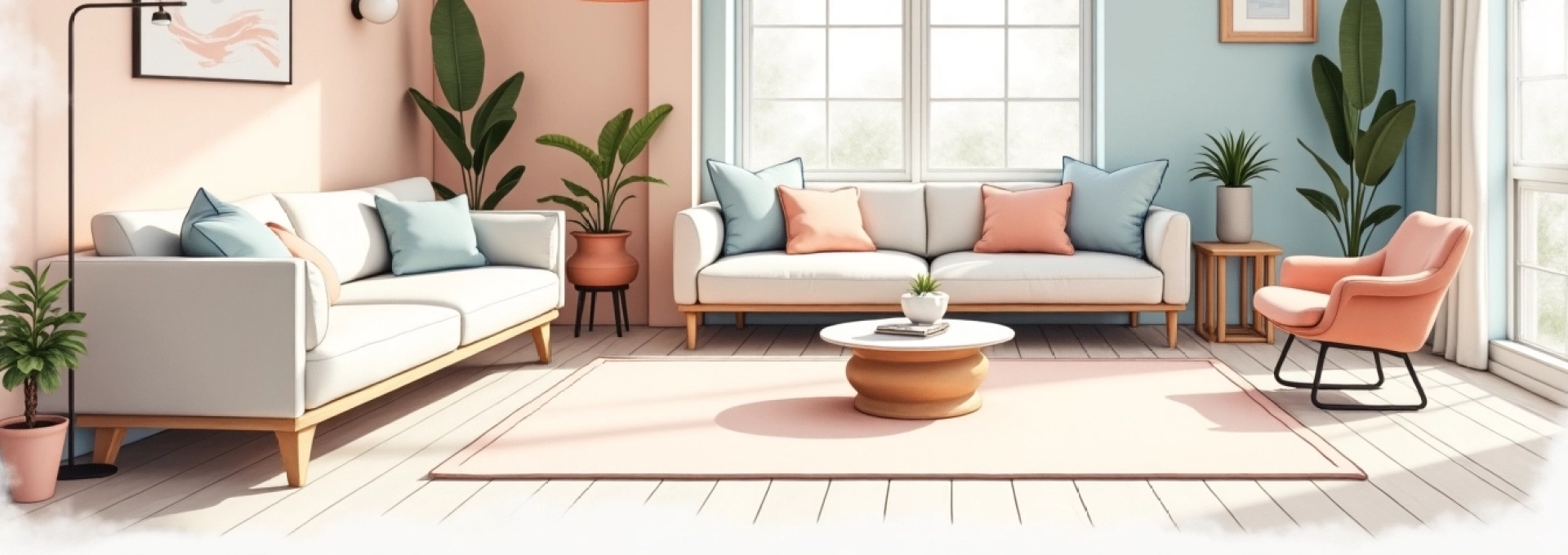 palette pastel pour une ambiance apaisante